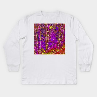 Sunset Through the Trees Kids Long Sleeve T-Shirt